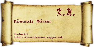 Kövesdi Mózes névjegykártya